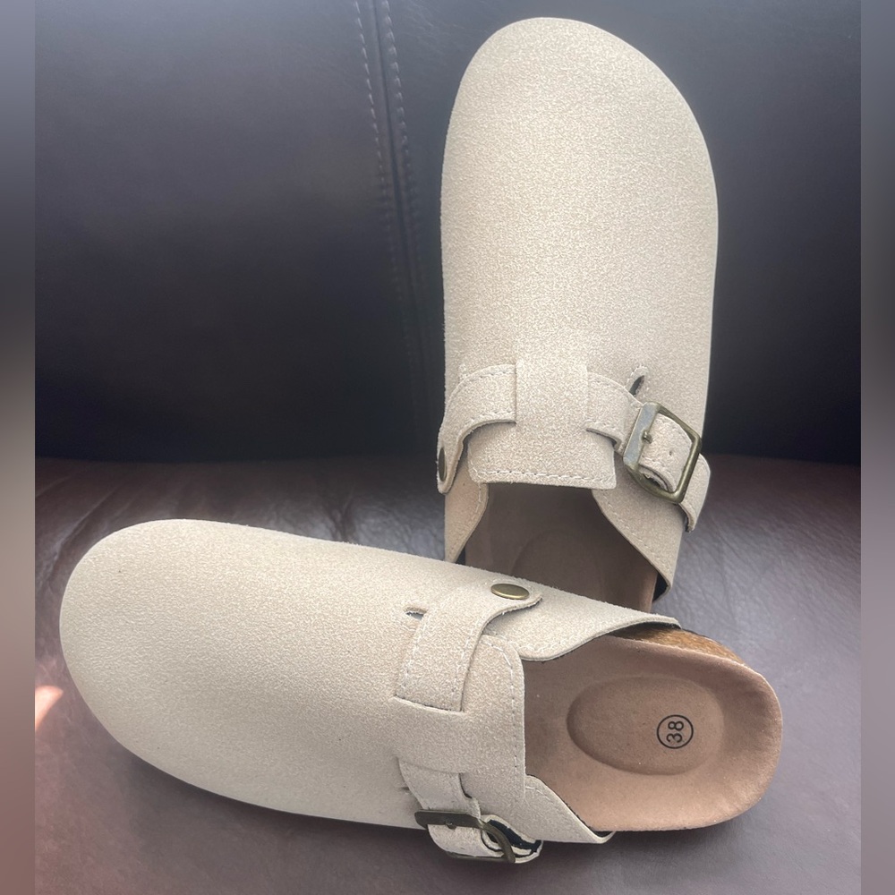 Tan Suede Cloggs